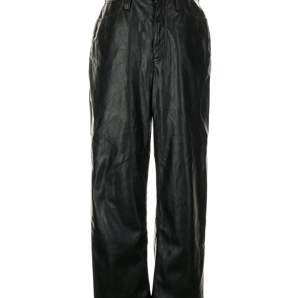 Madewell Women’s Faux Leather Relaxed Black Pants